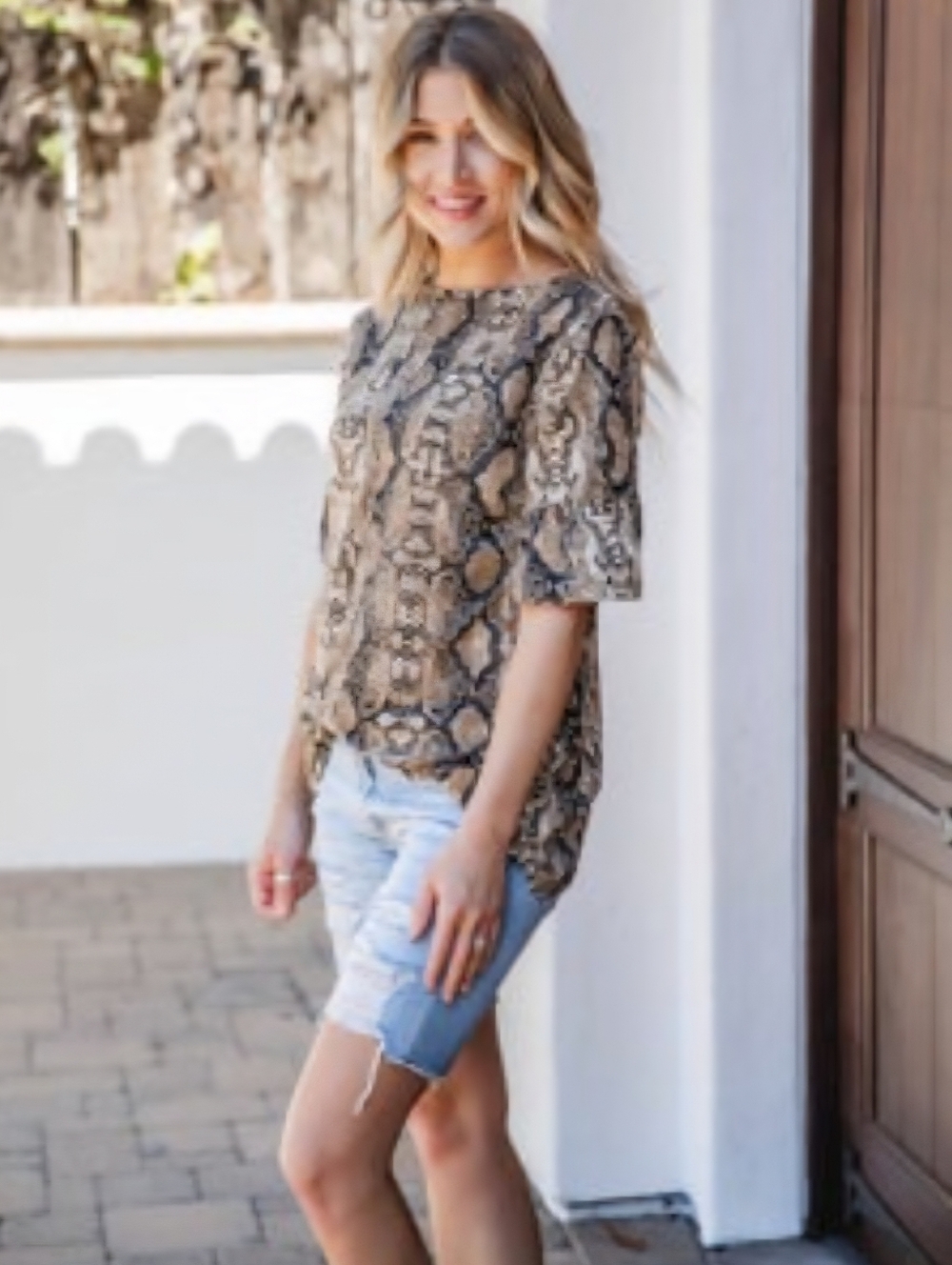 NWT Python Flare Sleeve Top - Picture 4 of 4